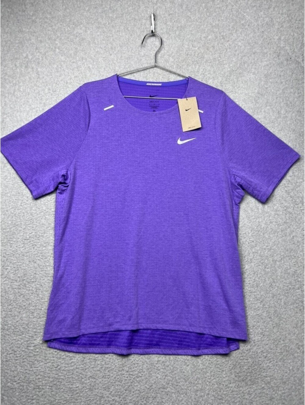 Nike Running NWT Mens L Dri-Fit T-Shirt Purple Heather Short Sleeve Training Top
